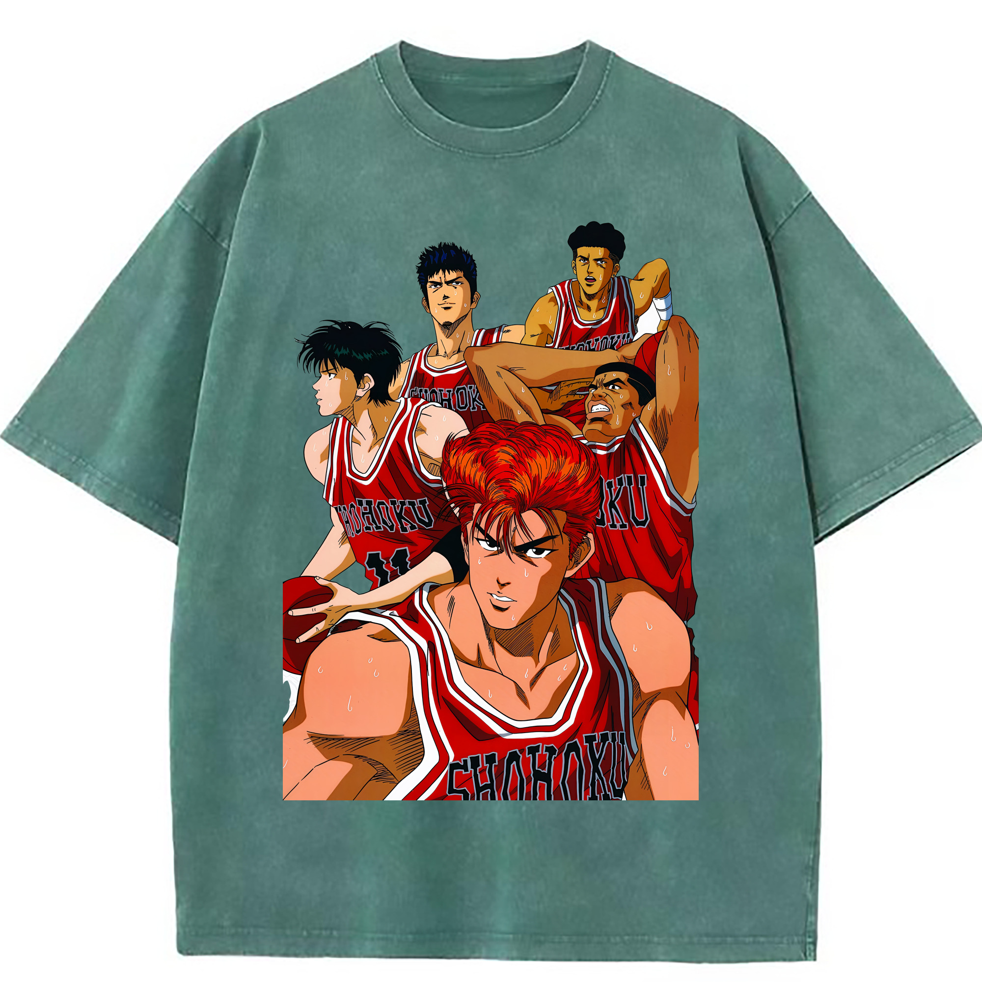 （画像用） SLAM DUNK／スラムダンク 綿100% ヴィンテージ風 半袖Tシャツ（フロントプリント）